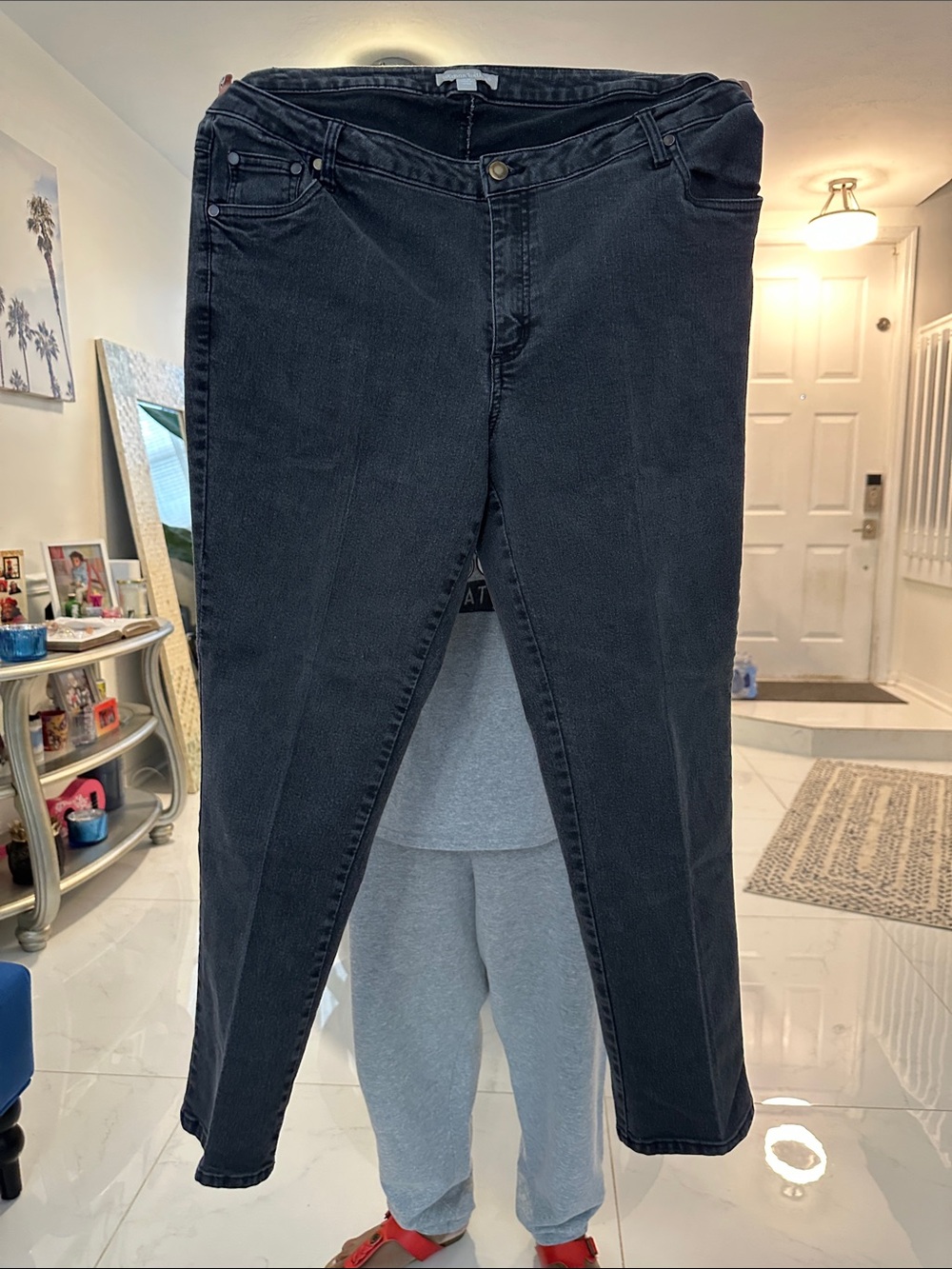 Woman Within Black Skinny Jeans